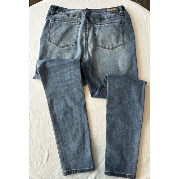 True Craft Jeans Mid Rise Skinny Women's Size 11 x 29inseam Blue Distressed - Picture 13 of 14